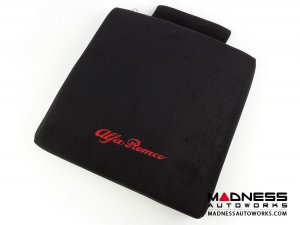 Seat Cushion - Black w/ Alfa Romeo Logo in Red